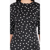 Black Polka Dot Midi dress - Midi Dress