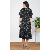 Black Polka Dot Midi dress - Midi Dress