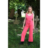 Fuchsia Pink Sleeveless Jumpsuit - jumpsuit