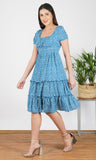 Teal Blue Frilled Dress