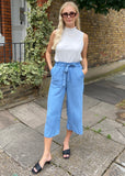 Wide Leg Denim Trousers