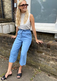 Wide Leg Denim Trousers