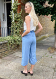 Wide Leg Denim Trousers