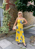 Yellow Flower Maxi Dress