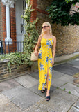 Yellow Flower Maxi Dress