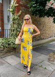 Yellow Flower Maxi Dress